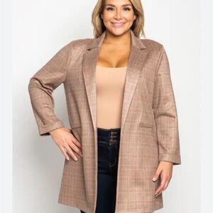 Have Tan Plaid Women's Blazer